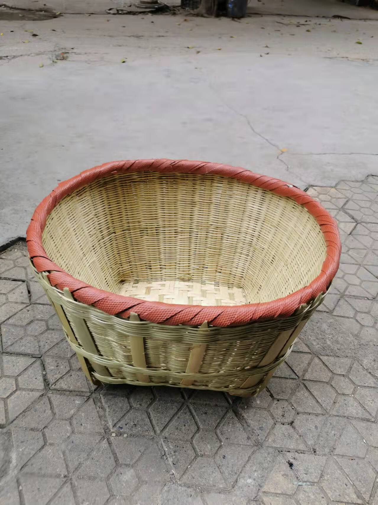 大箩筐手工精细竹编框竹大箩篼收纳大竹筐子竹篓环保超市装饰储物