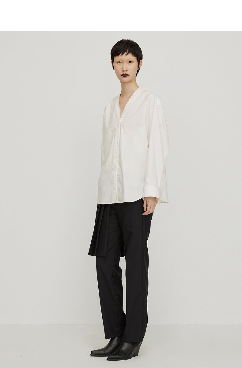 商场同款jnby江南布衣22夏新品喇叭裤通勤百褶拼接5m2e81790001本黑xs