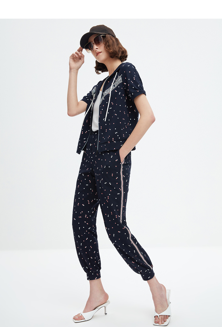 psalter诗篇2021夏季新款波点运动撞色短外套6c61210053藏蓝38