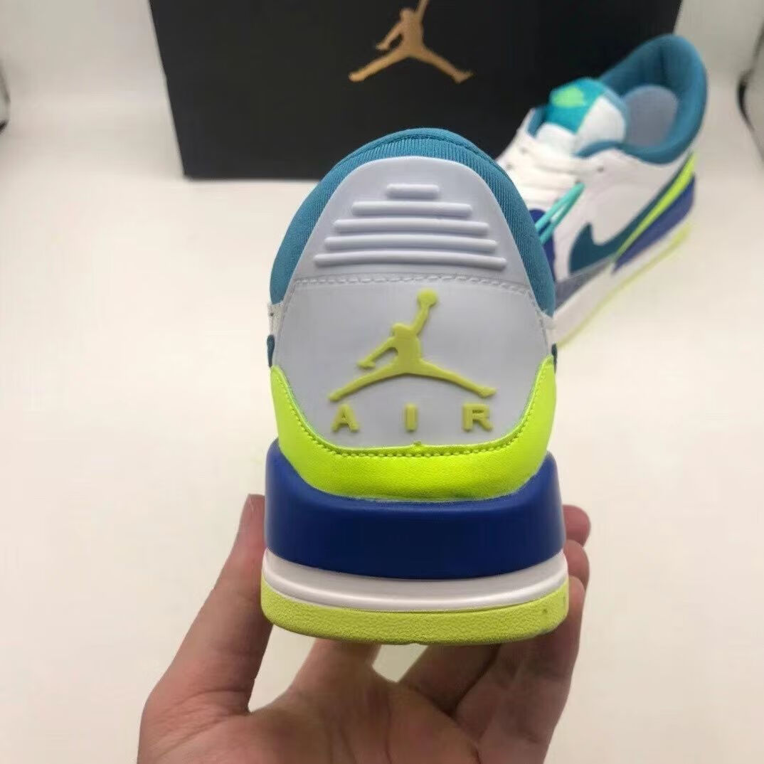 aj312低帮防滑篮球鞋实战湖水绿真气垫校园版学生运动鞋透气男女 低帮