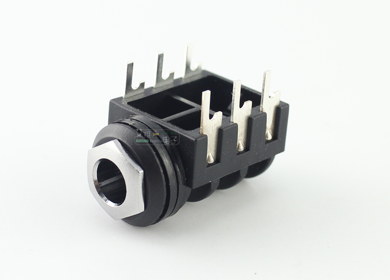 纽崔克neutrik优曲克65立体声大三芯插口镀金635音频插座焊接pcb板