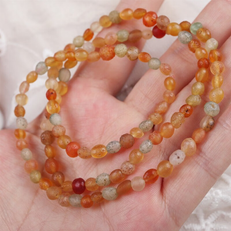 葡萄干糖心玛瑙彩色单圈手串手链女款礼物饰品 多圈7mm【图片 价格