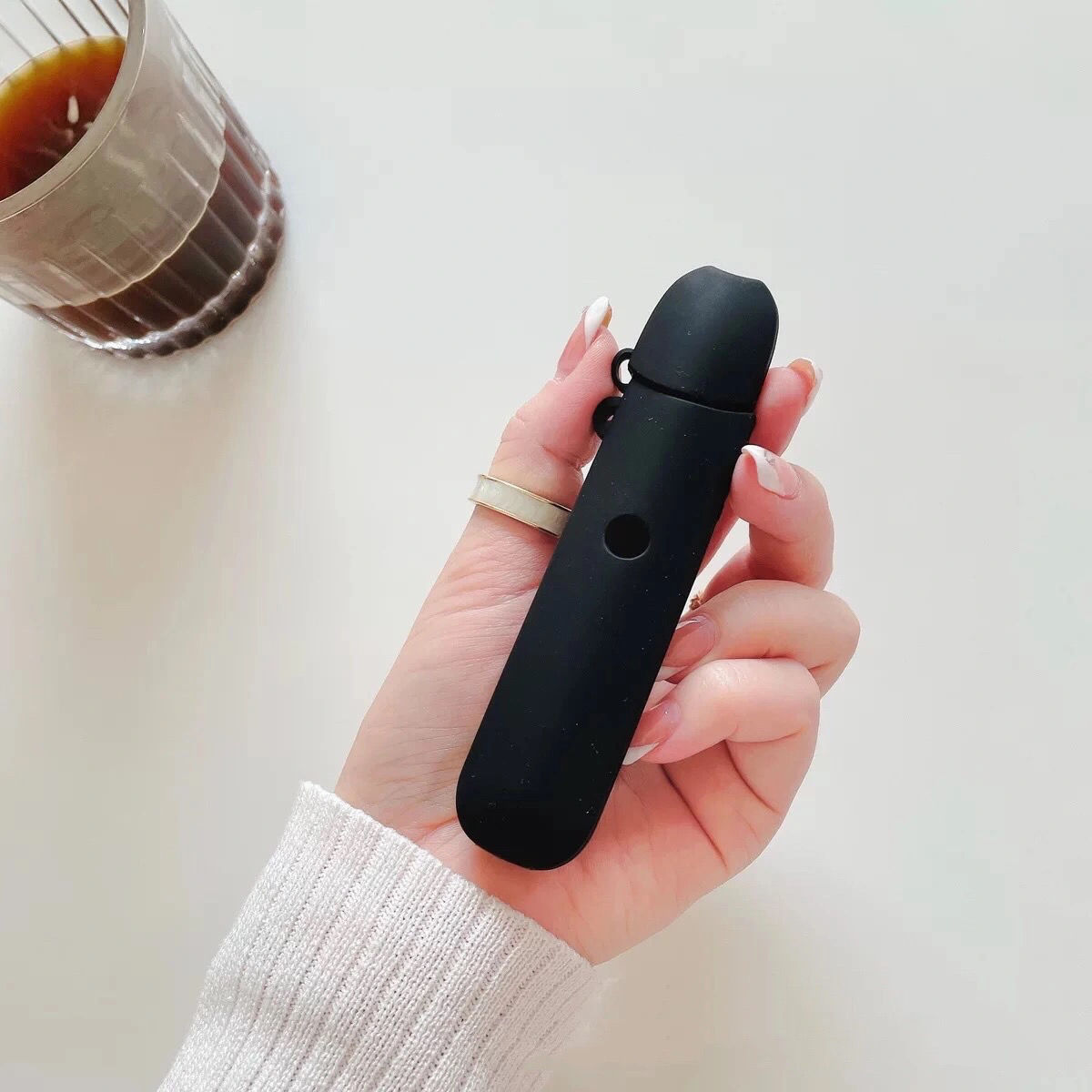 魔笛二代s lite保护套motislite透明魔笛s硅胶套挂脖带防摔防尘 黑色