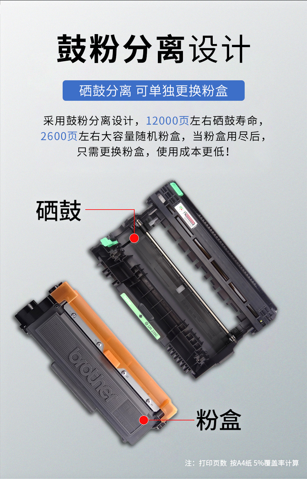 兄弟tn2312墨粉盒dr2350硒鼓适用2560226071807880打印机粉盒墨盒tn