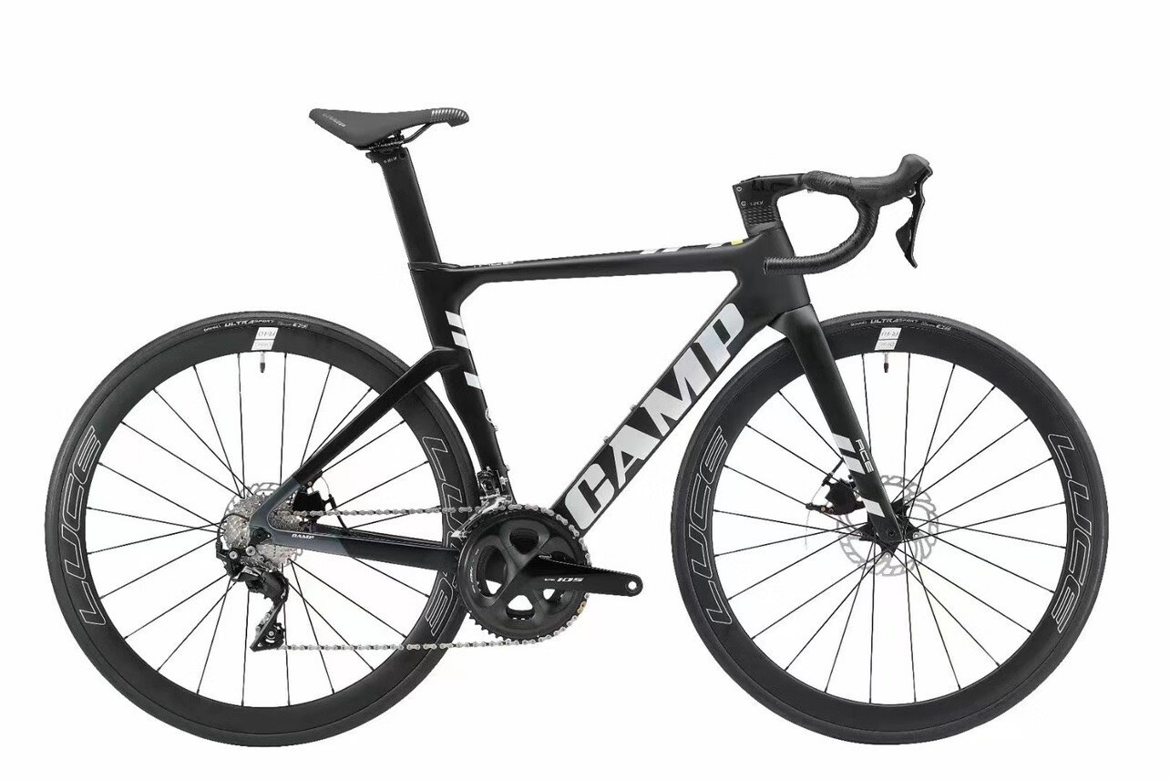 新款camp坎普ace5000 全内走线公路车r7000大套22速碳纤维车架 黑色52