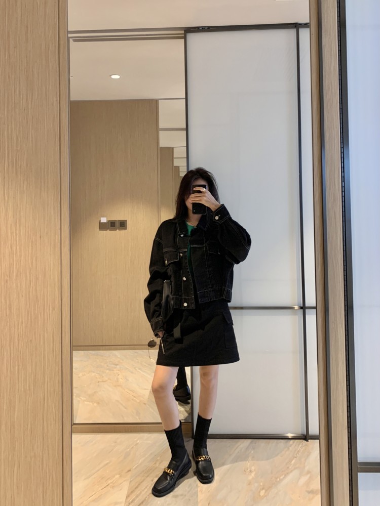 小郎人学院风连袜针织弹力靴女头层牛皮玛丽珍平底短靴春秋单靴瘦瘦靴