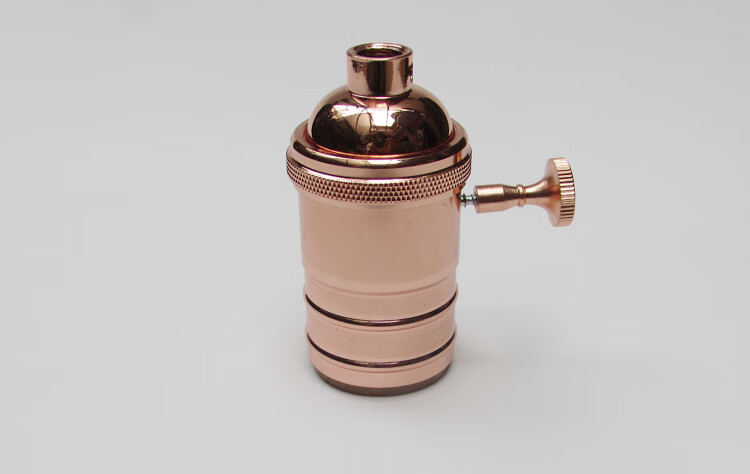 e27螺口纯铜吊灯灯头复古灯座台灯落地灯吊灯爱迪生复古黄铜灯座 珍珠