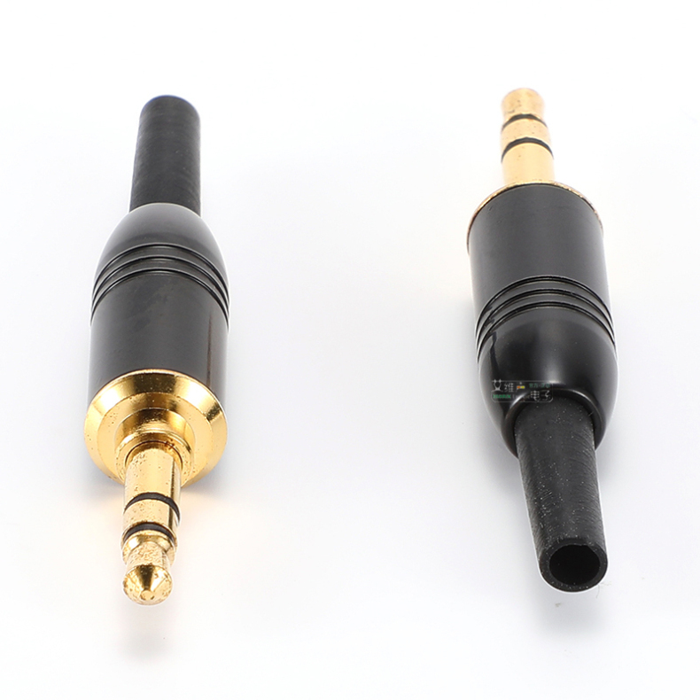 艾威尚avssz35mm耳机头小蜜蜂焊接音频线插头3节4芯aux端子小三芯车载