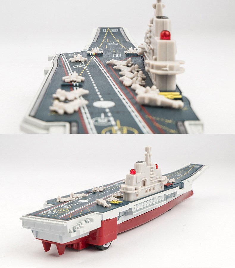 仿真轮船合金航空母舰军舰回力船儿童玩具大号辽宁号航母军事模型