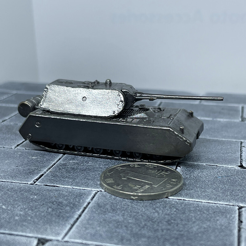 纯铜1/144全金属坦克模型迷你合金e100虎式虎王梅卡瓦黑豹鼠式t34
