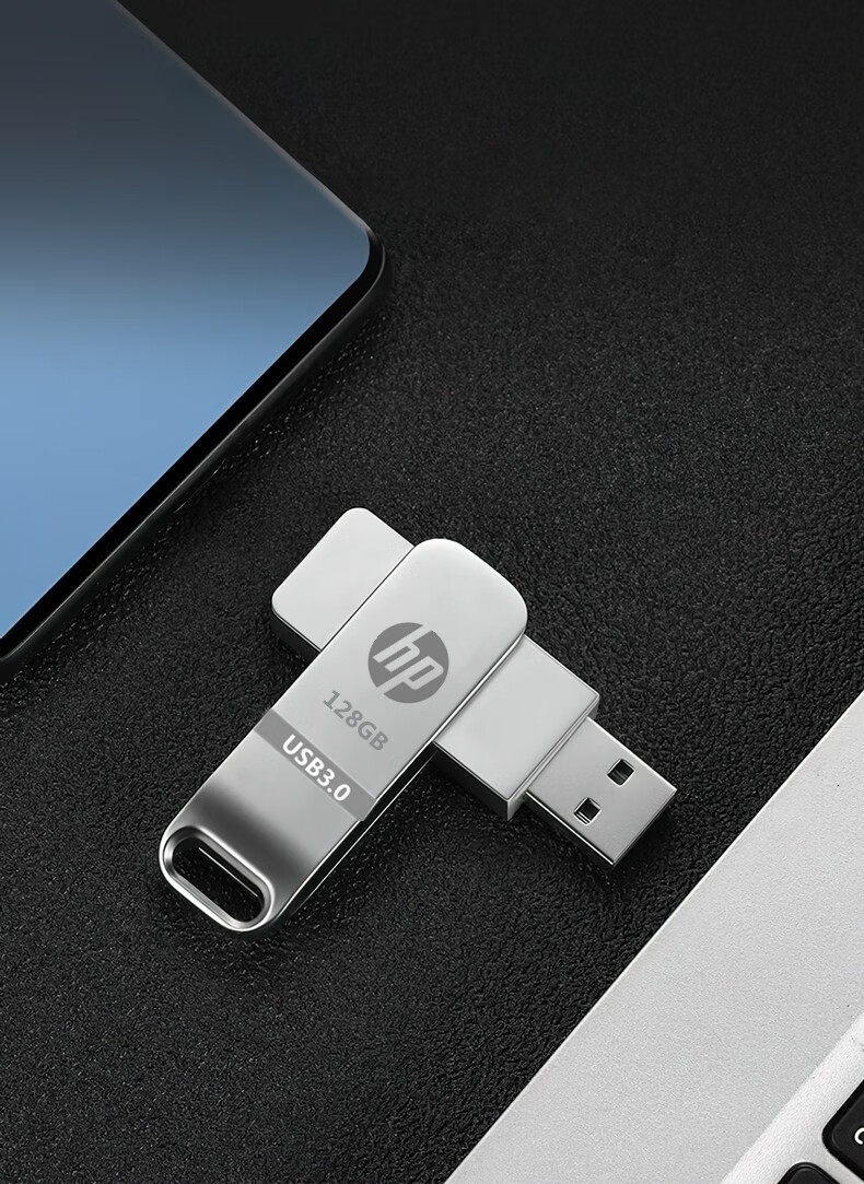 hp/惠普官方u盘128手机电脑两用64高速32金属512大容量1000防水优盘鲸