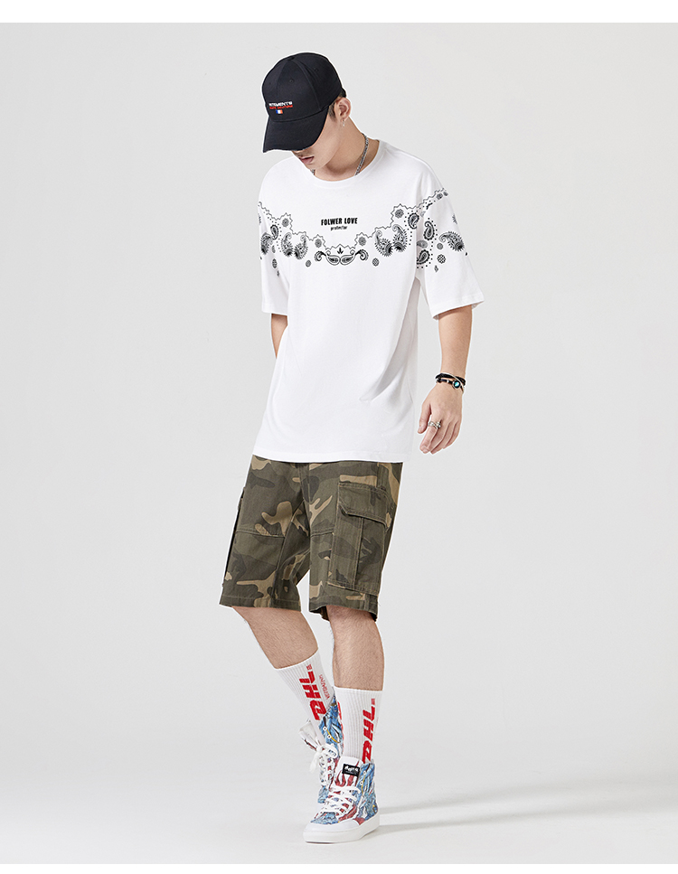 天龙致尊denonsupreme短袖t恤男女潮牌2021夏季oversize宽松大码复古