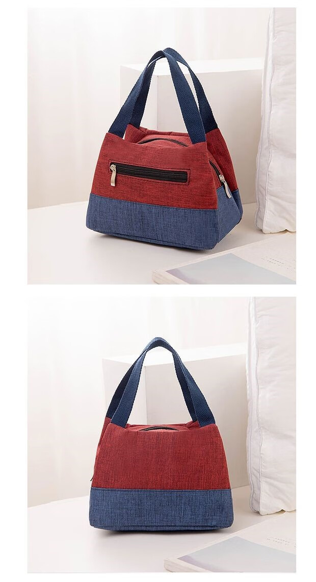 韩国帆布手提便当包防水中年妈妈包女包小布包老人小手拎袋子包包 带