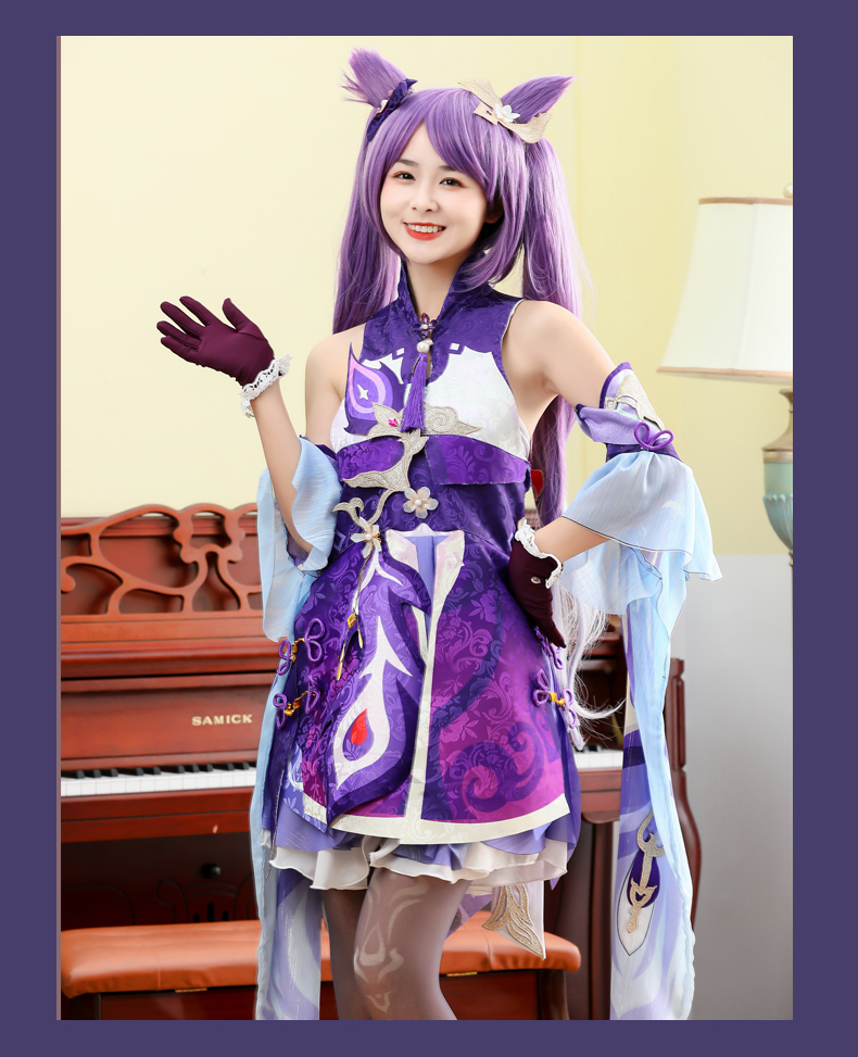 2022新款原神刻晴cos服二次元 璃月七星游戏套装c服可爱风性感cosplay