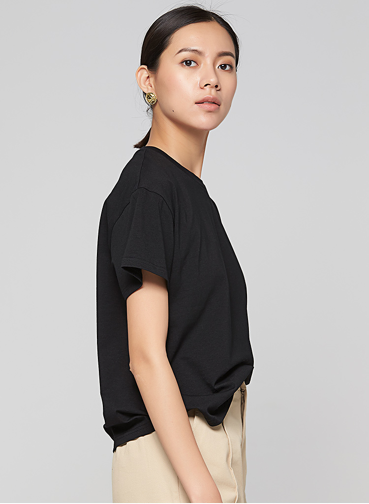 hla海澜之家女装2021夏季新款宽松t恤显瘦纯棉短袖百搭显瘦hdatxw2a