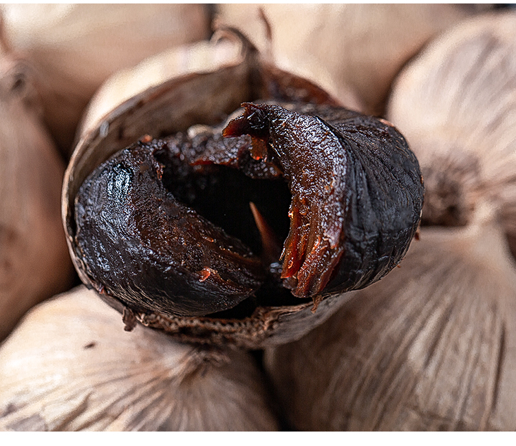 黑蒜独头山东金乡特产发酵黑蒜即食黑大蒜煲汤 级品质450g(1瓶)【图片