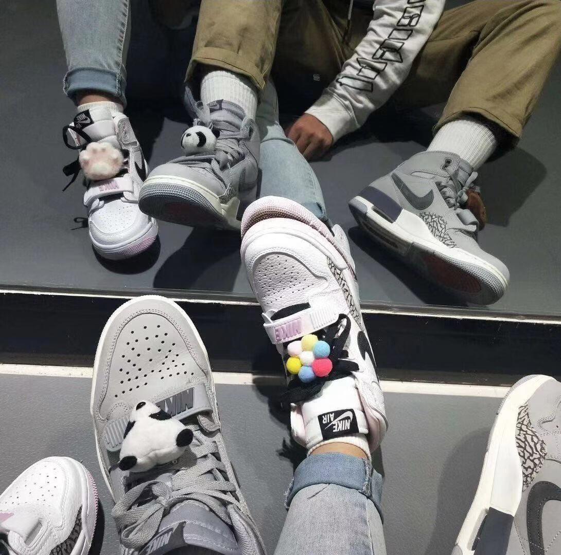 耐克aj312高帮樱花粉湖人蒂芙尼沙漠迷彩水泥灰男女高帮篮球鞋潮hxm