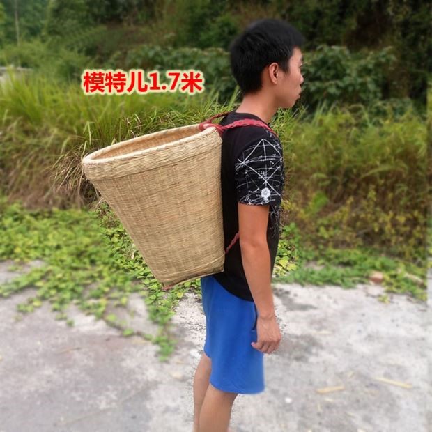 背篓竹编大人家用 纯手工竹背篓竹编背篮大人家用买菜背篼大号贵州背