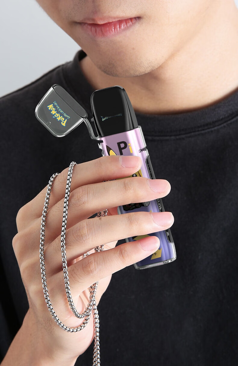 适用于魔笛保护套mega pro四代s防漏油配挂链卡通印花电子器·烟·杆