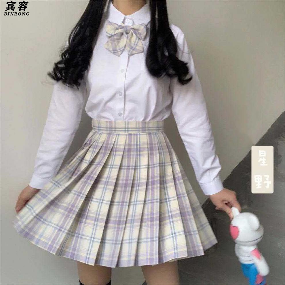 宾容jk制服1套装全套学院风11海军风水手服中大童gk女 树莓红茶格裙