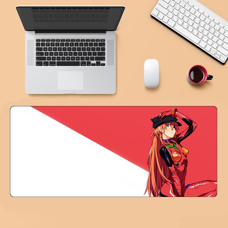 福音战士eva鼠标垫办公电脑键盘防滑鼠标垫游猎者t款图案800x300x5mm