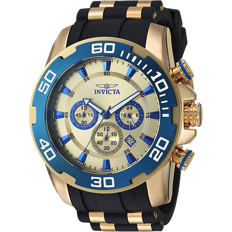 invicta英佛他因维克塔prodiver一米劳计时大表盘18k镀