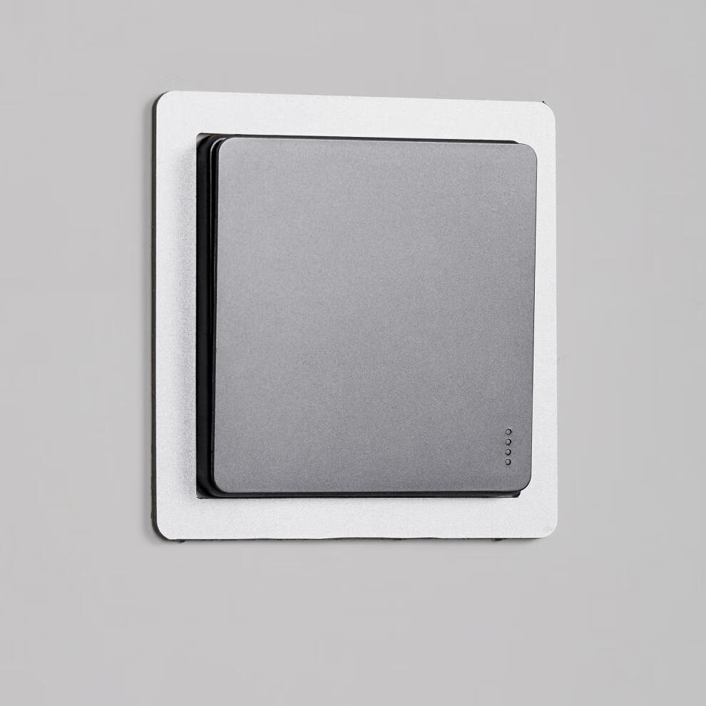 尚町现代简约窄边开关贴墙贴开关保护套开关灯开关装饰套插座防尘开关