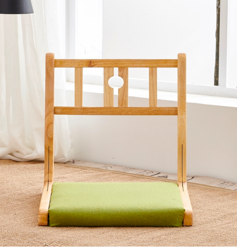 信之源品shinworks榻榻米座椅折叠日式实木无腿宿舍床上靠背椅电脑椅