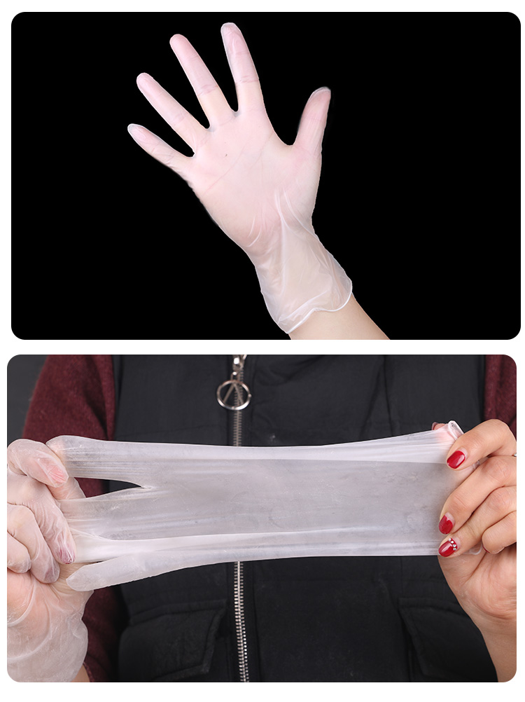 烘培手套隔热食品级一次性pvc手套透明加厚食品烘培餐饮牙科检查胶皮