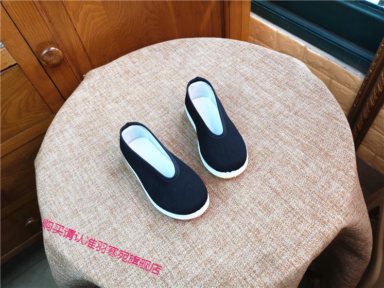 ゞゞゞ羽寒宛轻奢品质品牌童鞋3-14岁小孩黑色圆口布鞋儿童中国风老头