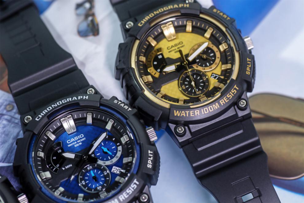 日本卡西欧手表男三眼多功能经典黑金防水运动石英表 mcw-200h-9a