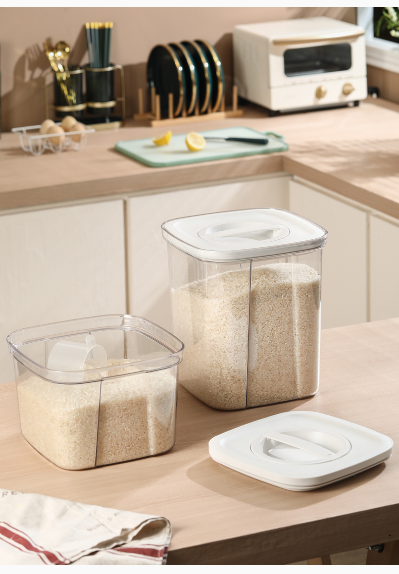 厨房米桶防虫防潮密封家用米缸米箱装大米收纳盒储米桶面粉储存罐轻奢