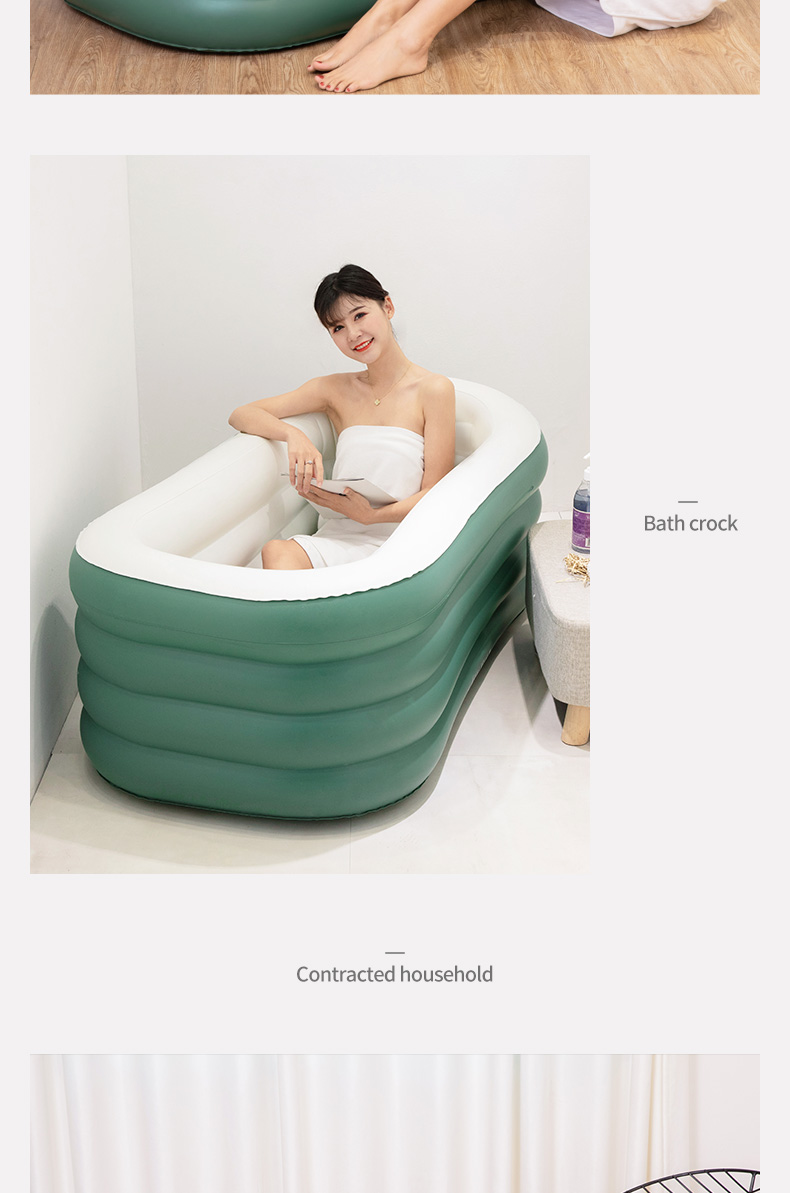 2022新款加热式折叠式充气浴缸折叠大人浴盆家用全身泡澡桶大号便携式