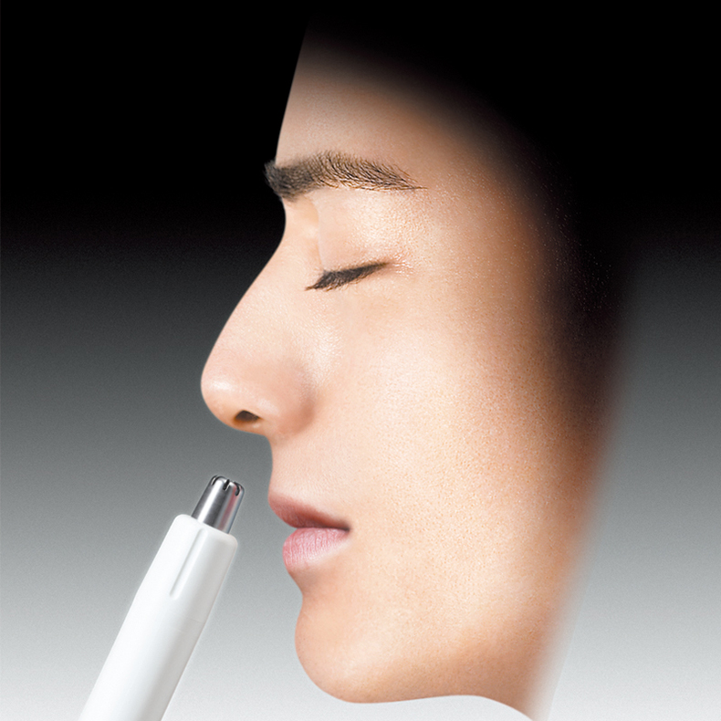 松下电动鼻毛修剪器男士剃鼻毛器刮鼻毛剪刀防水洗手动女用修眉器黑色