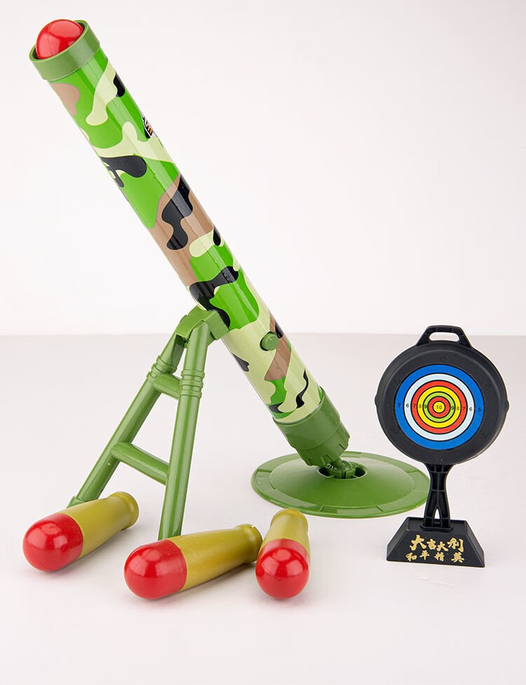 迫击炮玩具高射炮大炮可发射兵人儿童3男孩6岁以上闪光导弹火箭炮