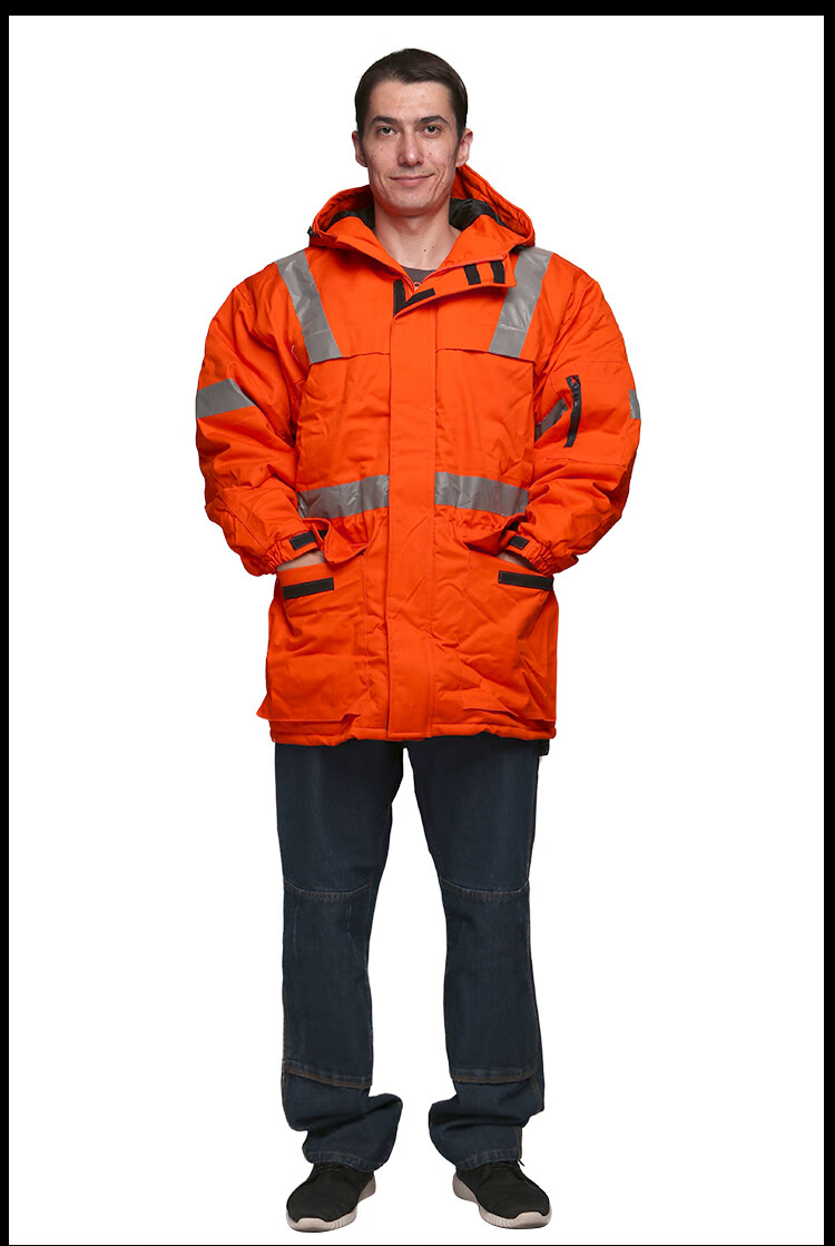 应急抢险服装防静电救援服棉衣男带反光条工作服户外长款棉服救援抢险