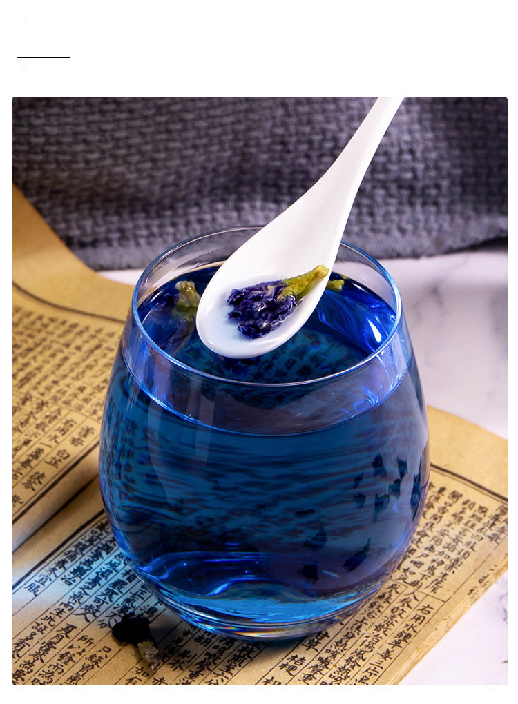 蓝蝴蝶花茶照片图片