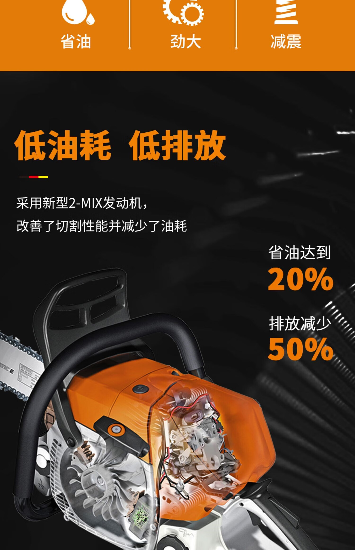 德国斯蒂尔原装进口油锯伐木锯柴锯树汽油锯省油大功率ms170251 ms251