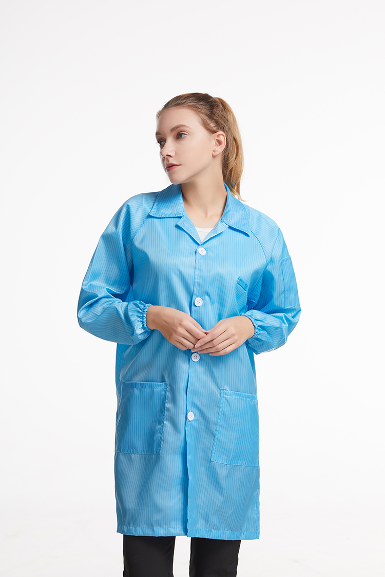 静电衣大褂防静电服工作服蓝色白色无尘服无尘衣男女静电衣服白色大褂