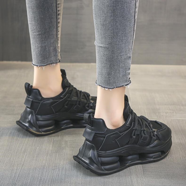 【海世船说专享】阿比让时尚休闲厚底韩版百搭老爹鞋女鞋jjx5556 米色