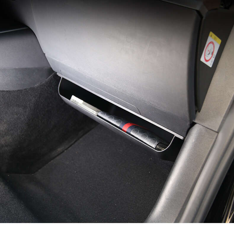 适用于特斯拉model3副驾驶手套箱毛豆3下储物盒内饰改装饰收纳配件