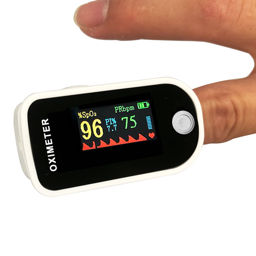 血氧仪指夹式现货tft屏脉搏pi心率血氧饱和度监测仪