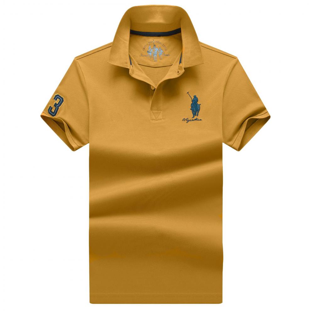 老爷车短袖t恤男保罗夏季新款短袖男式t恤纯棉绣花字母中青年商务男士