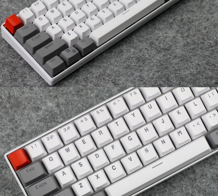 gh60配列机械键盘pbt透光键帽60%键帽rk61/alt61/安妮/poker键帽官方