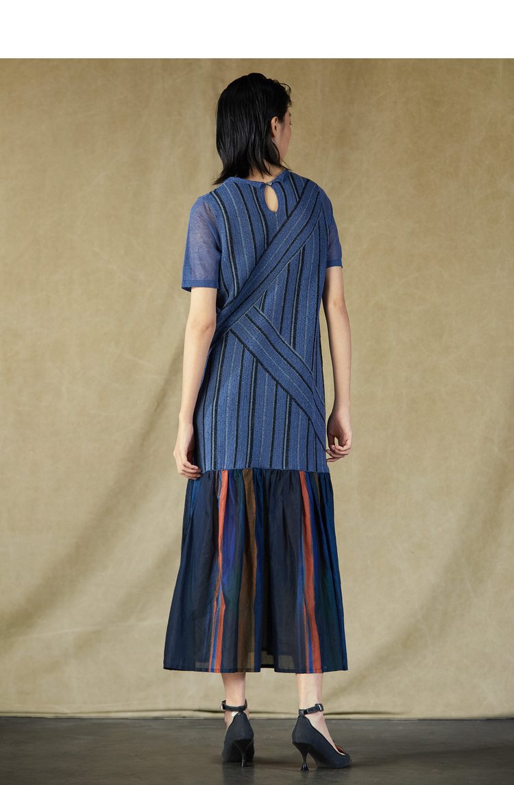 donoratico达衣岩装2021夏年连衣裙惦惦的梦之二伊斯坦布蓝l