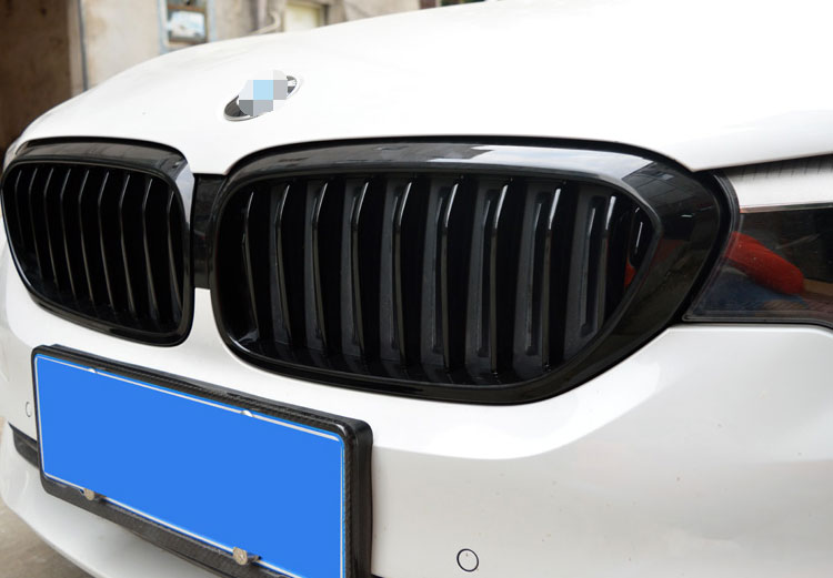 新宝马5系f10f18g30g38 530i525i540i改装碳纤维中网亮黑进气格栅 5系