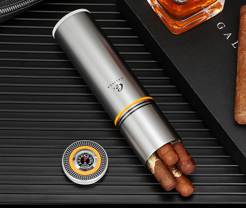 galiner 雪茄管保湿筒古巴雪茄保湿管便携式雪茄筒密封加湿盒密封雪茄