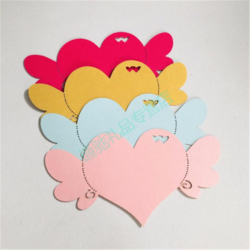 心形心愿不干胶贴纸留言卡片标签学校许愿墙活动留言卡加大尺寸12cm