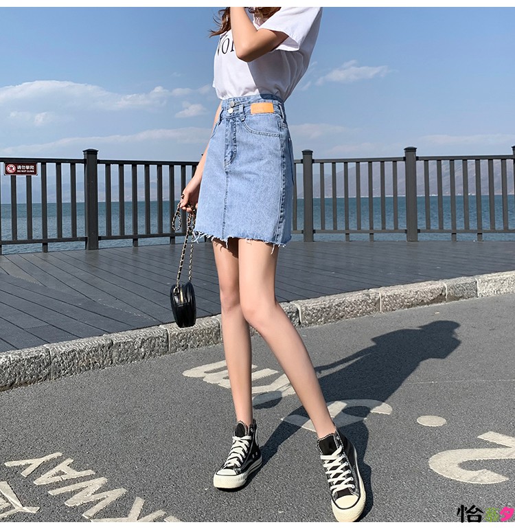 怡慕夕牛仔裙短裙半身裙女夏季小个子辣妹少女生今年流行热天穿搭超仙