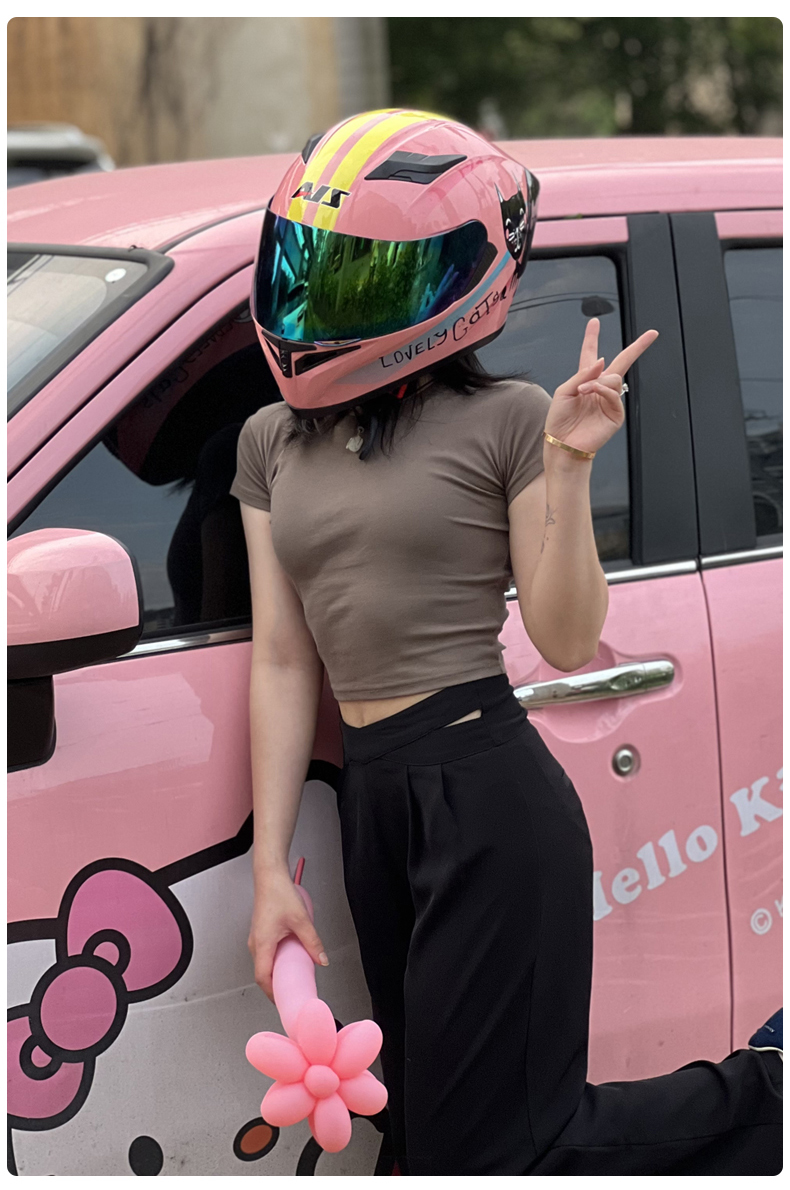 【闪电发货】艾狮头盔男女电动摩托车安全帽全盔四季夏季女骑士个性